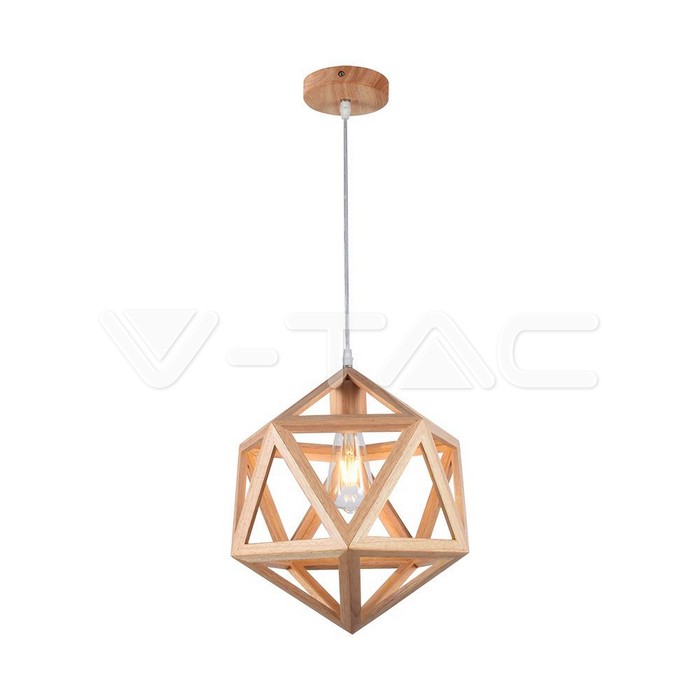 LED Designer Pendant Lampholder Wood Color Body D300 E27
