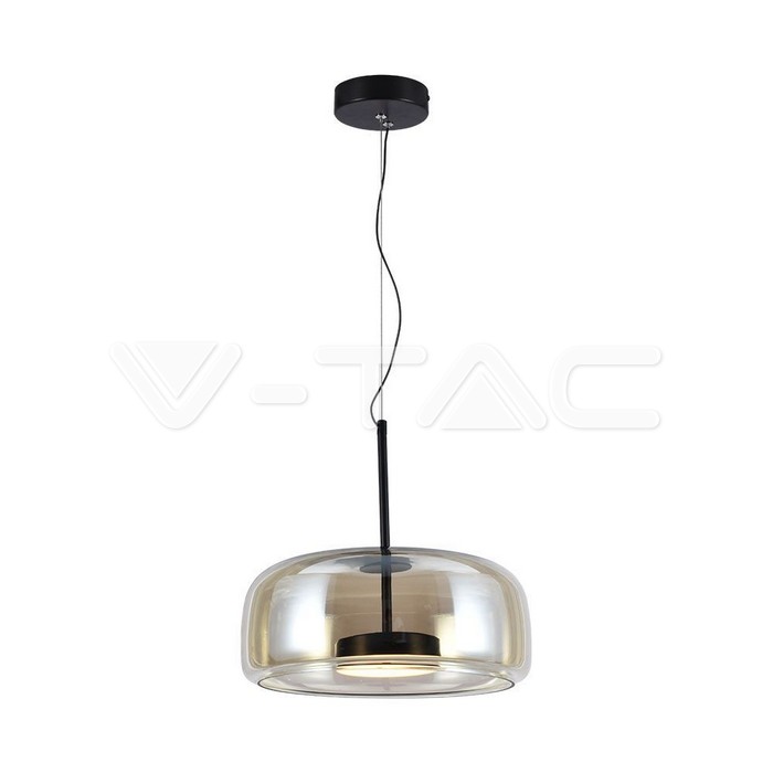 6W LED Designer Pendant Lamp Metal + Glass Body D350*H170 3000K