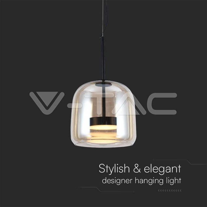 6W LED Designer Pendant Lamp Metal + Glass Body D250*H240 3000K img 1