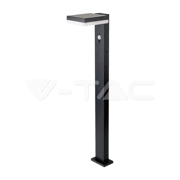 5.5W LED Solar Bollard Lamp With Pir Sensor & Battery 2200MA LI 3.7V