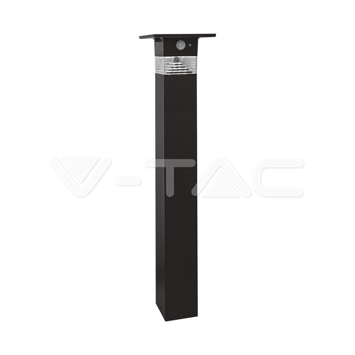 3W LED Solar Bollard Lamp With Pir Sensor & Battery 2200MA LI 3.7V