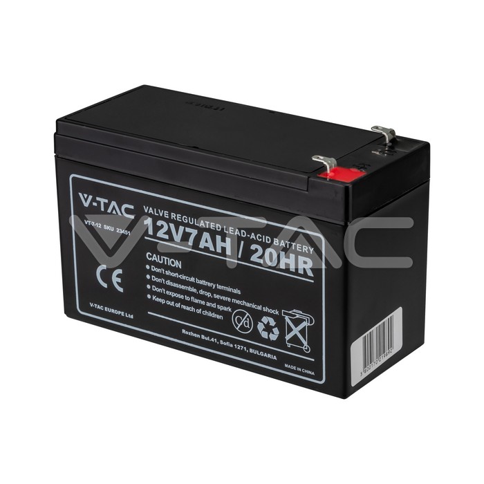 7Ah 12V Lead Acid Battery T1 151*65*94(100)MM