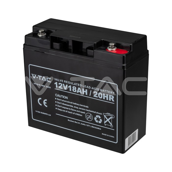 18Ah 12V Lead Acid Battery M5 180*77*168(168)MM