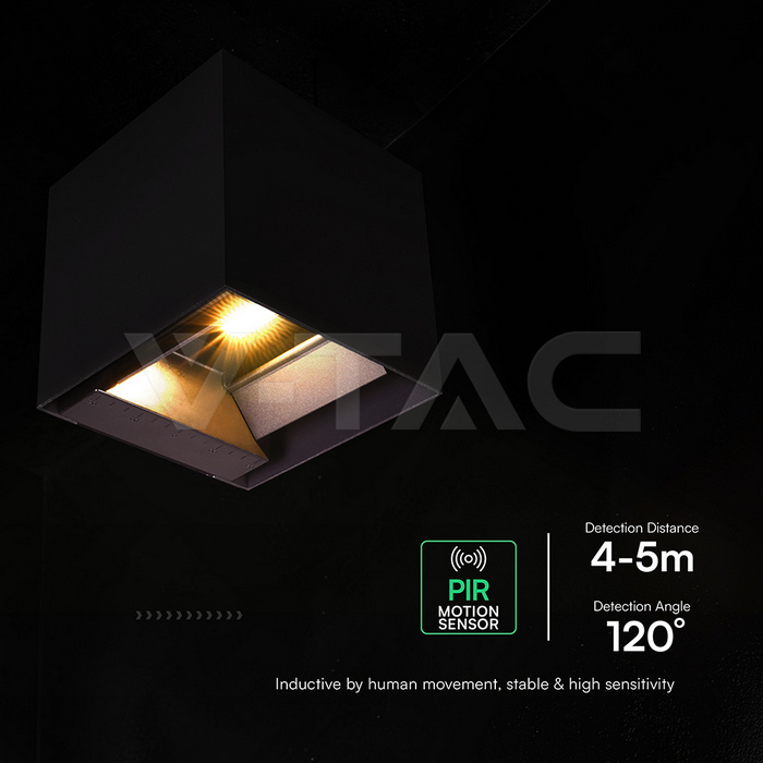3W LED Solar Wall Light 3in1 Black Body IP65 Charging Type C PIR Sensor img 11