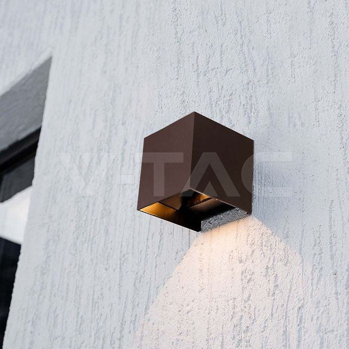 9W LED Solar Wall Light 3in1 Corten Body IP65 img 11