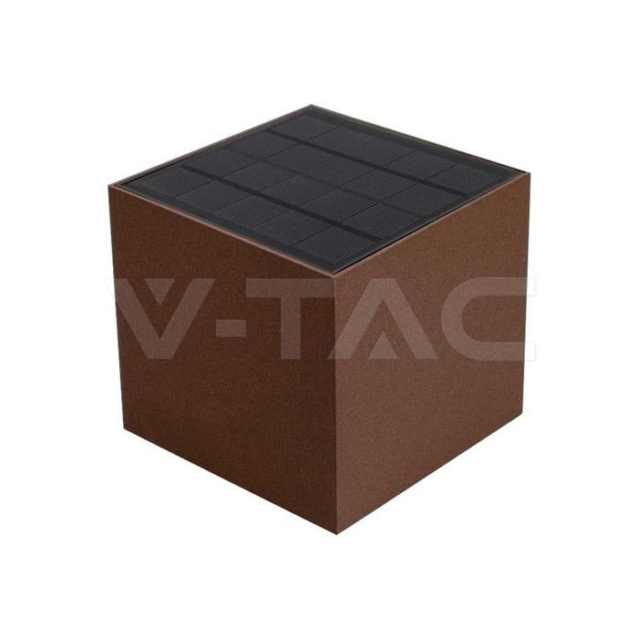 9W LED Solar Wall Light 3in1 Corten Body IP65 img 1