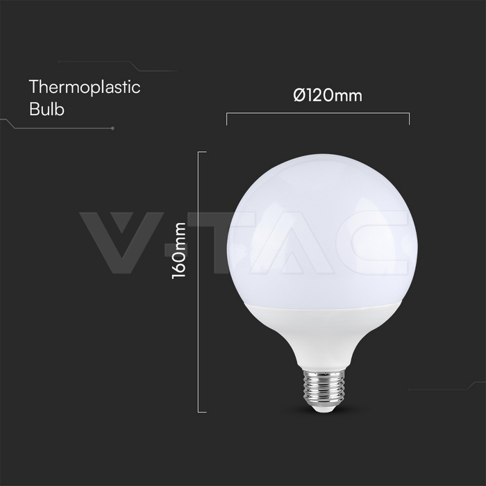 LED Bulb - 22W AG120 ?27 Plastic 6500K img 3