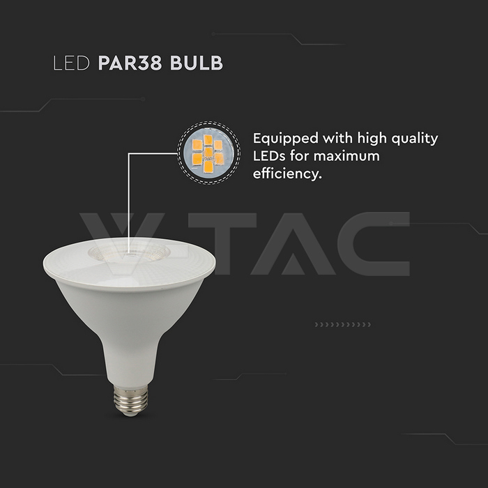 LED Bulb - 12.8W PAR38 E27 6500K img 2