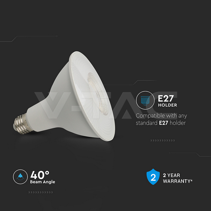 LED Bulb - 12.8W PAR38 E27 6500K img 3