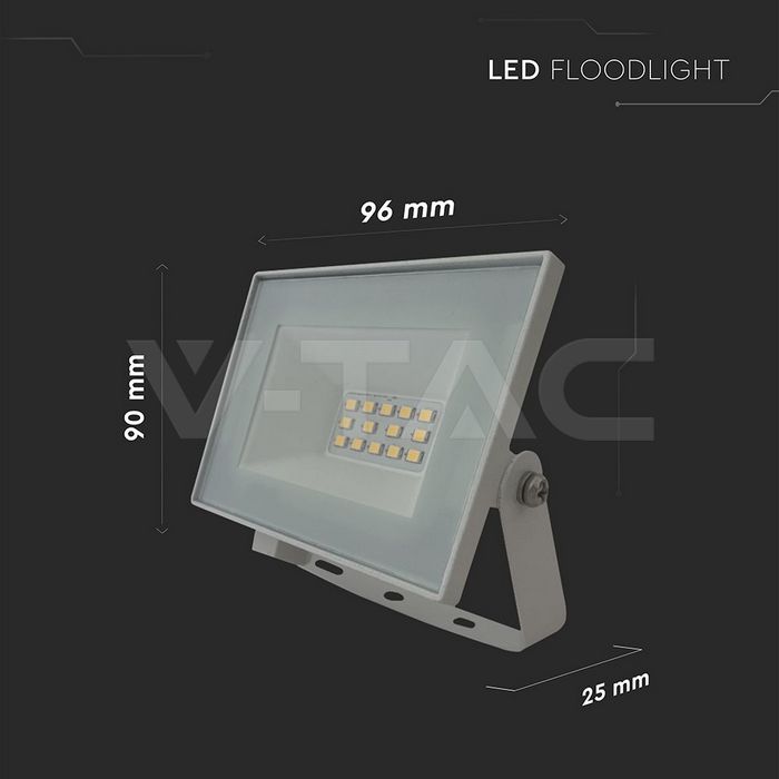 10W LED Floodlight 6400K White Body img 4