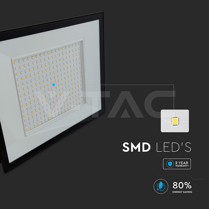 200W LED Floodlight 6400K Black Body img 1