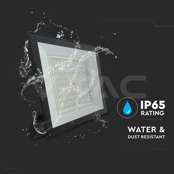 100W LED Floodlight 4000K Black Body img 2