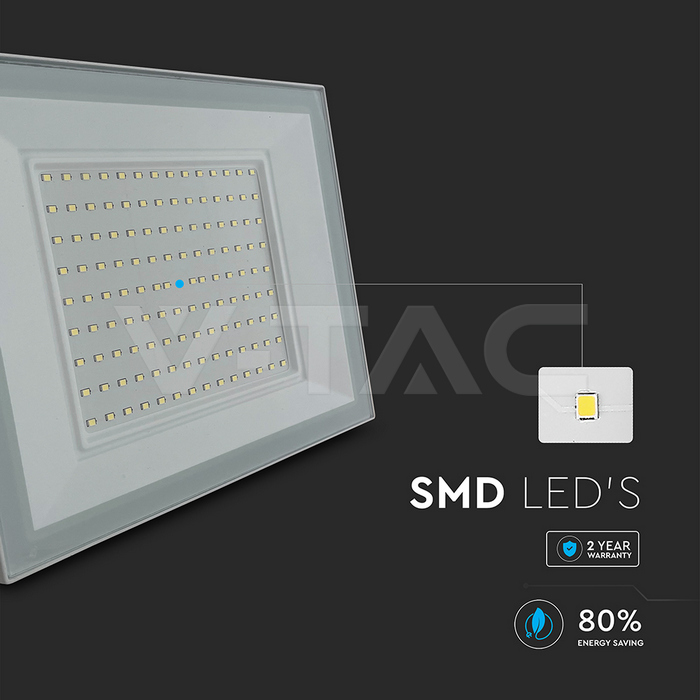 100W LED Floodlight 6500K White Body img 3
