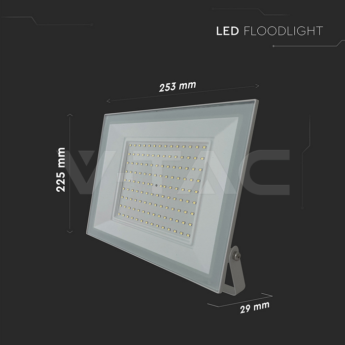 100W LED Floodlight 6500K White Body img 4