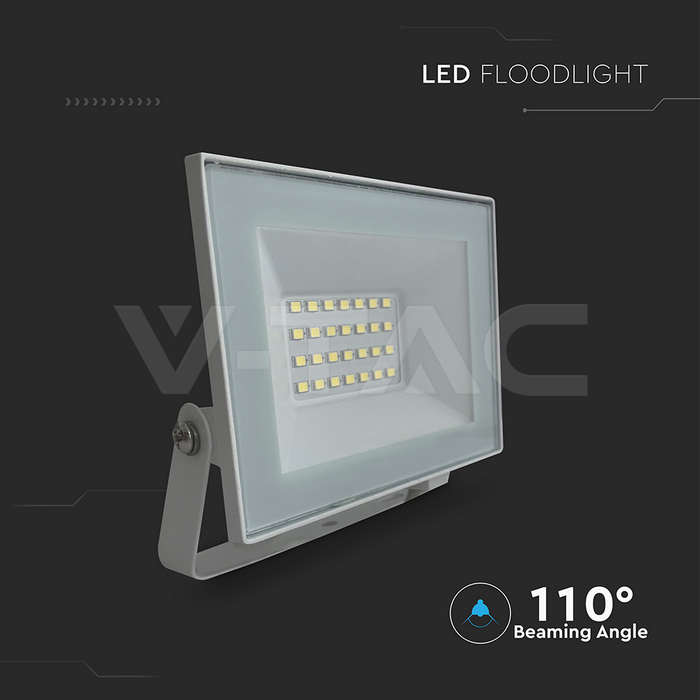 20W LED Floodlight 4000K White Body img 1