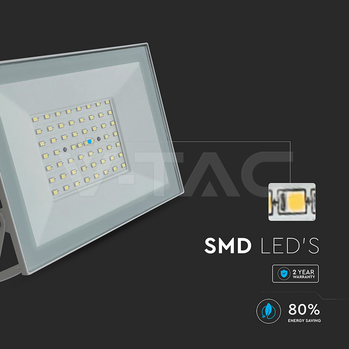 50W LED Floodlight 4000K White Body img 3