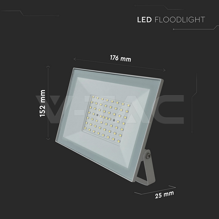 50W LED Floodlight 4000K White Body img 4