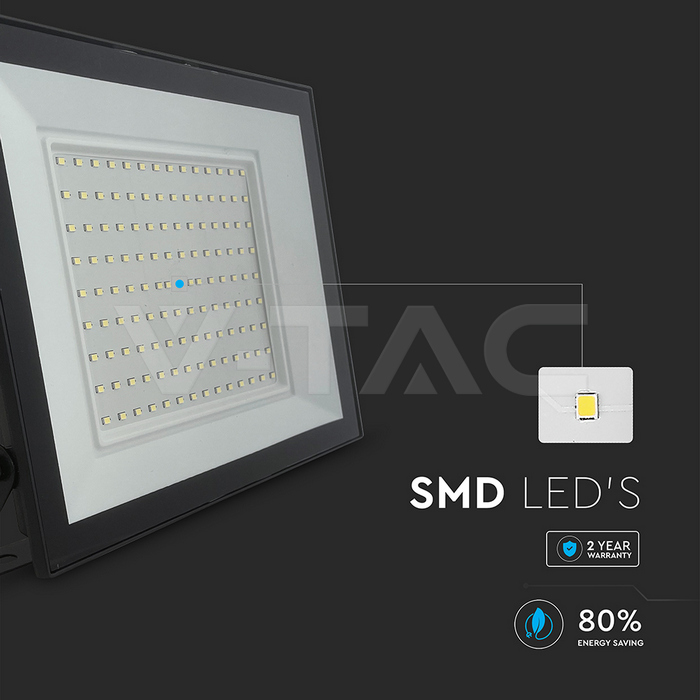 100W LED Floodlight 3000K White Body img 1