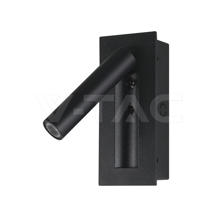 2W LED Bedside Light CREE CHIP Aluminum+PC Black Body IP20 3000K