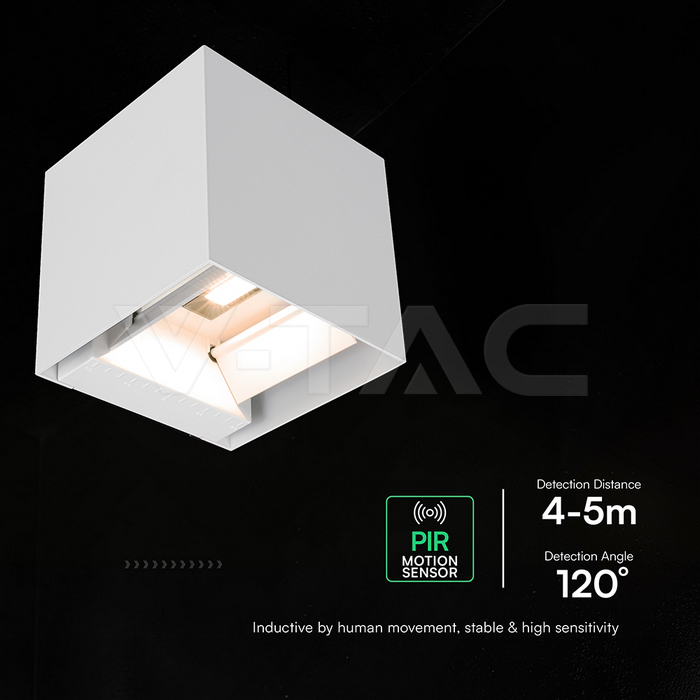 3W LED Solar Wall Light 3in1 White Body IP65 Charging Type C PIR Sensor img 11