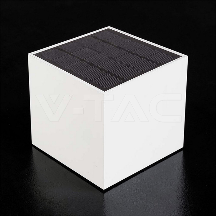 3W LED Solar Wall Light 3in1 White Body IP65 Charging Type C PIR Sensor img 1