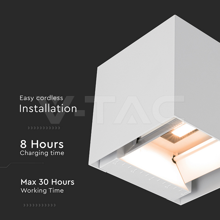 3W LED Solar Wall Light 3in1 White Body IP65 img 3