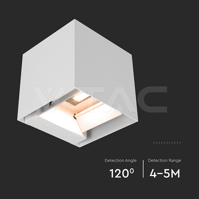 3W LED Solar Wall Light 3in1 White Body IP65 img 5
