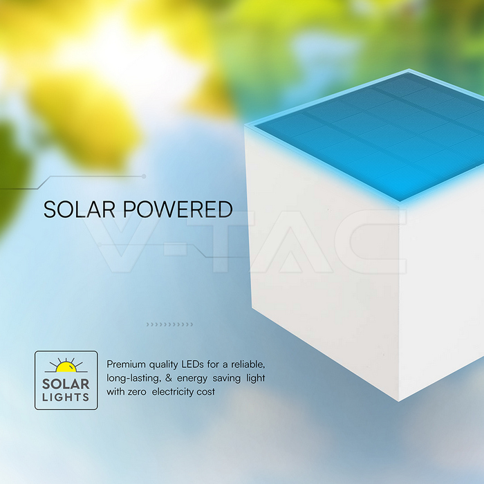 3W LED Solar Wall Light 3in1 White Body IP65 img 7