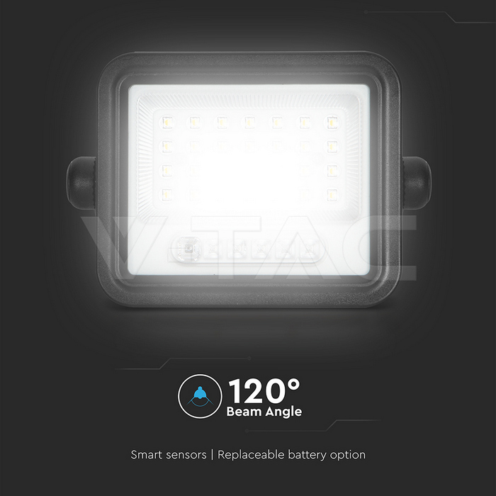 5W LED Solar Floodlight 2000K-8000K Black Body Battery Indicator img 9