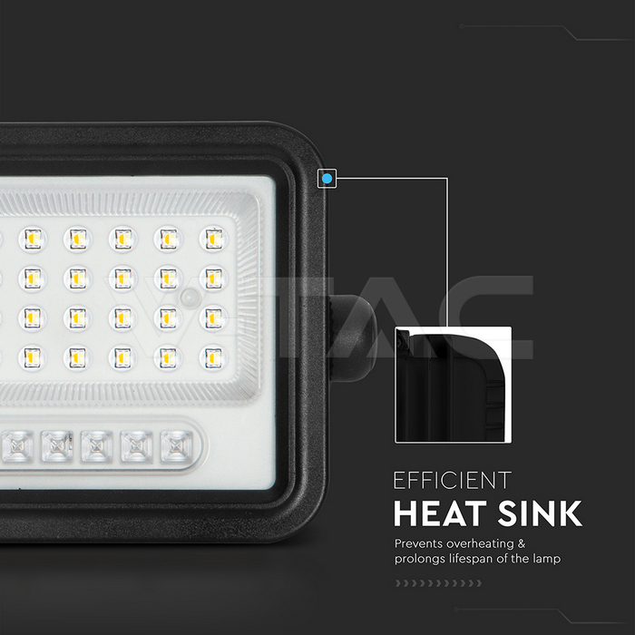 5W LED Solar Floodlight 2000K-8000K Black Body Battery Indicator img 4