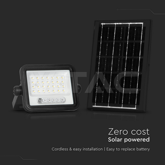5W LED Solar Floodlight 2000K-8000K Black Body Battery Indicator img 5