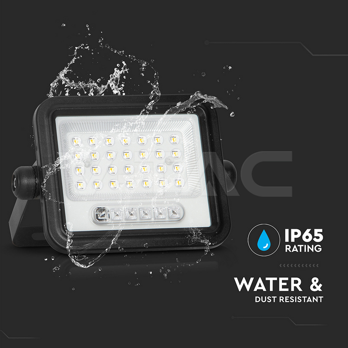 5W LED Solar Floodlight 2000K-8000K Black Body Battery Indicator img 6