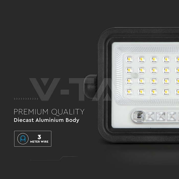 5W LED Solar Floodlight 2000K-8000K Black Body Battery Indicator img 7