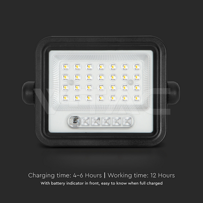 5W LED Solar Floodlight 2000K-8000K Black Body Battery Indicator img 8