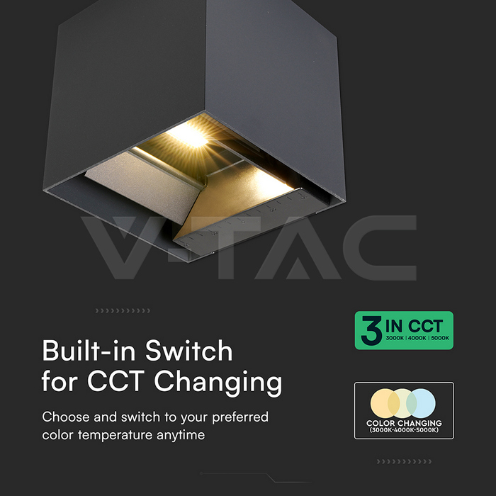 3W LED Solar Wall Light 3in1 Dark Grey Body IP65 img 10