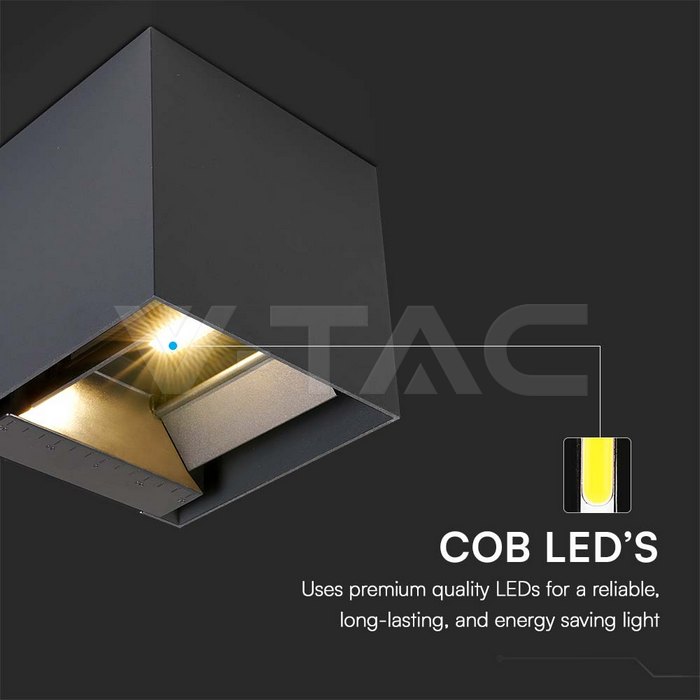 3W LED Solar Wall Light 3in1 Dark Grey Body IP65 img 2