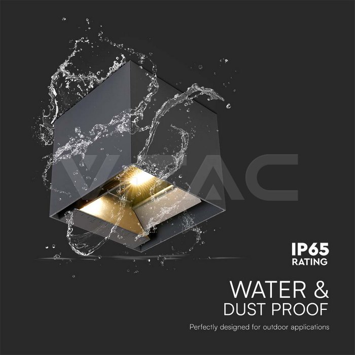 3W LED Solar Wall Light 3in1 Dark Grey Body IP65 img 6