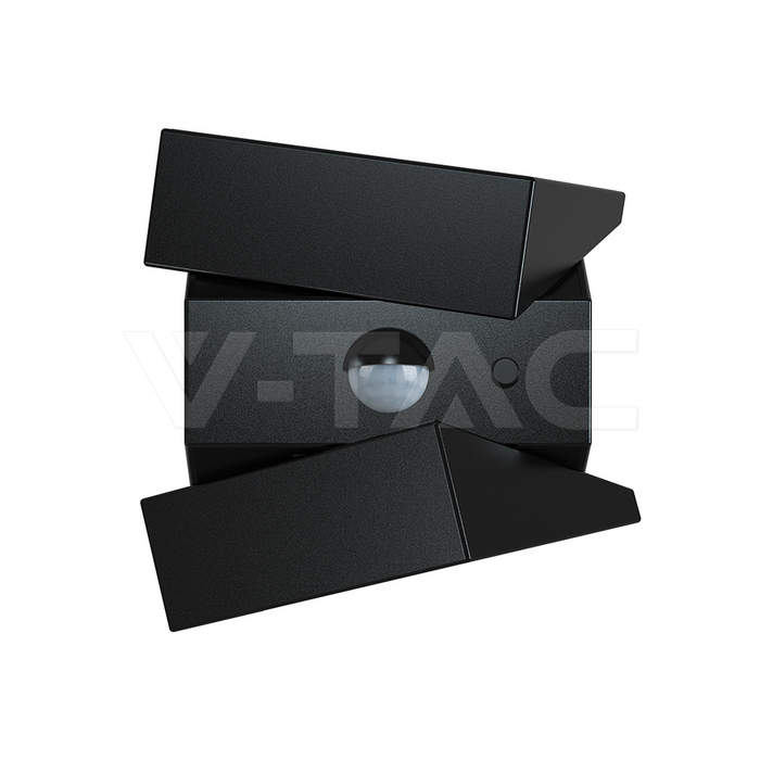 2.5W LED Solar Wall Light Sensor 1200mAh 3.7V CCT3IN1 Black Body img 2