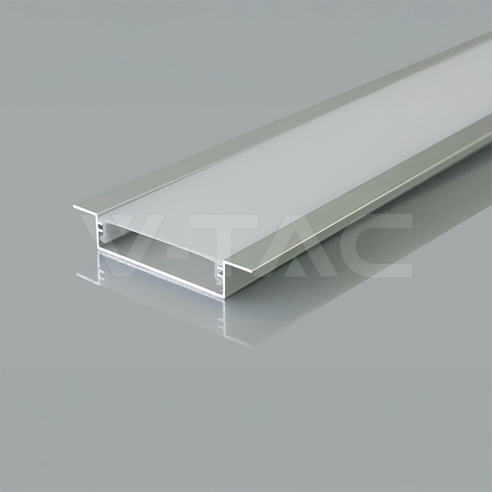 LED Strip Mounting Kit With Diffuser Recessed 2000*40*10mm