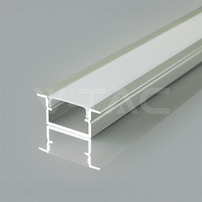 LED Strip Mounting Kit With Diffuser Recessed 2000*17*10mm