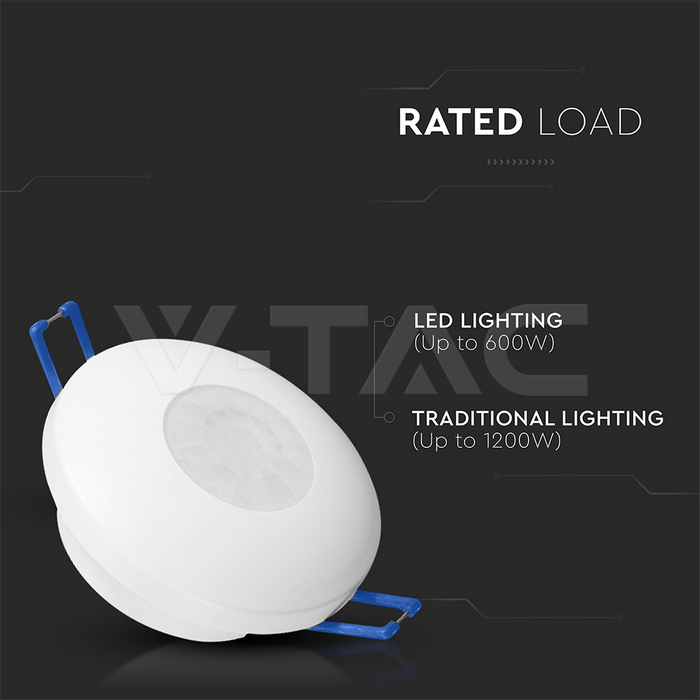 PIR Ceiling Sensor 2IN1 White Body img 3