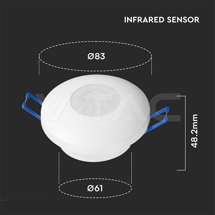 PIR Ceiling Sensor 2IN1 White Body img 6