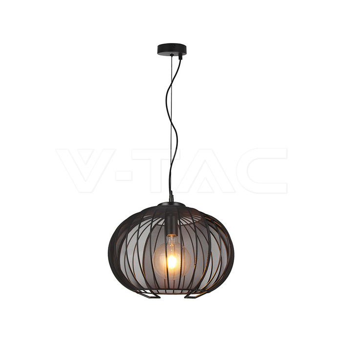 E27 Decorative Hanging Pendant (D400*H290mm) Matt Black Body