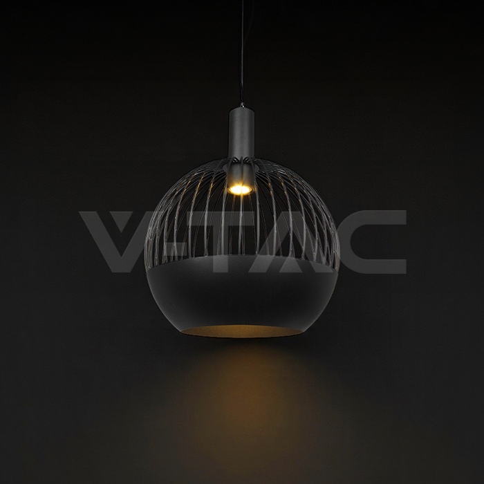 GU10 Decorative Hanging Pendant (D400*H350mm) Matt Black Body img 1
