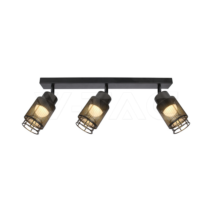 3X6W LED Decorative Ceiling Lamp (L400*W70*H30mm) 3000K Matt Black Body