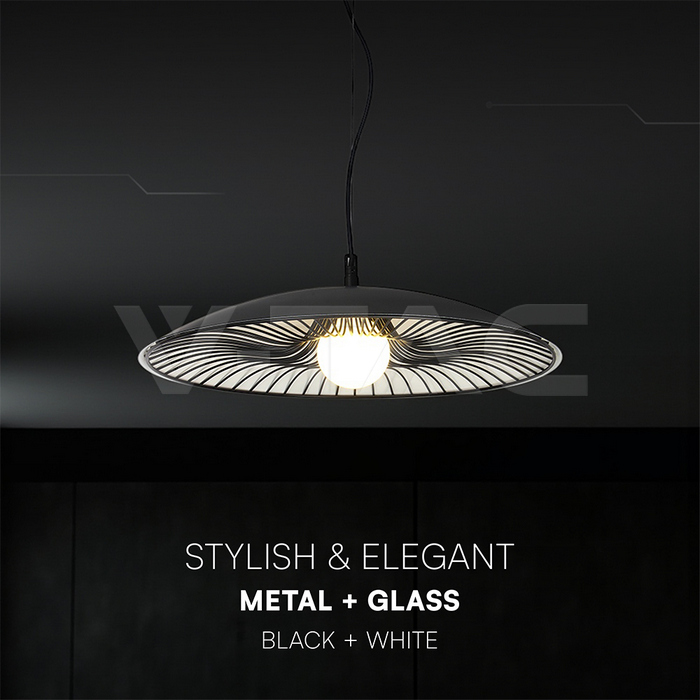 G9 Decorative Hanging Lamp (D450*H60mm) Black+White img 3