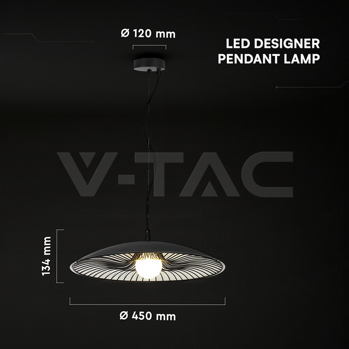G9 Decorative Hanging Lamp (D450*H60mm) Black+White img 5