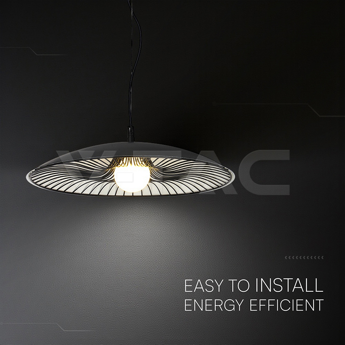 G9 Decorative Hanging Lamp (D600*H90mm) Black+White img 2