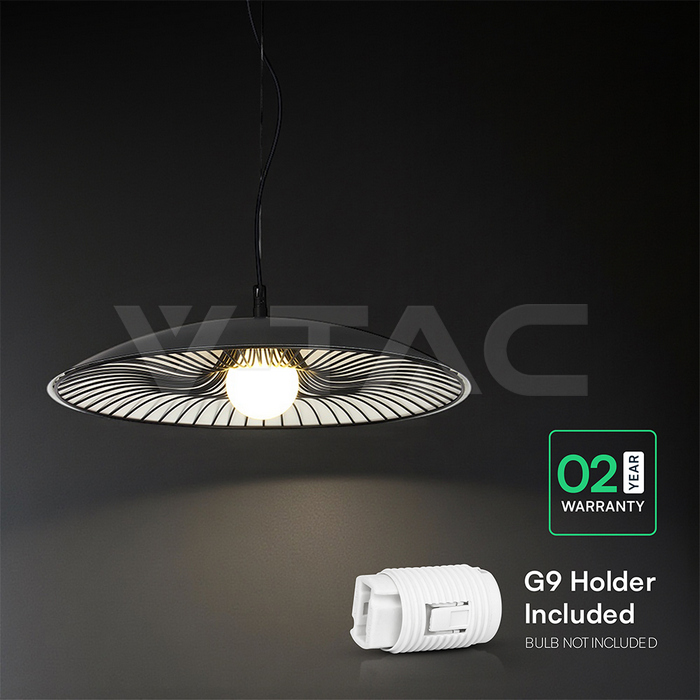G9 Decorative Hanging Lamp (D600*H90mm) Black+White img 4
