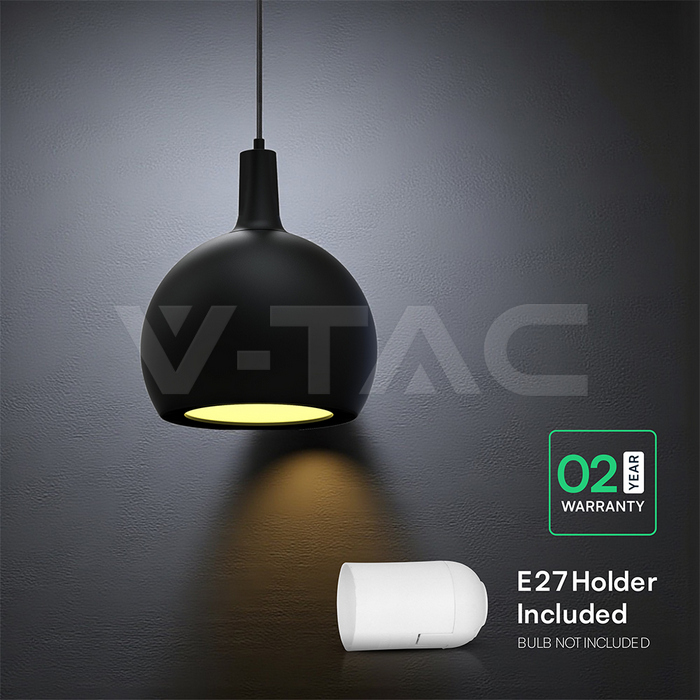 E27 Decorative Hanging Lamp (D280*H218mm) Black Body img 4